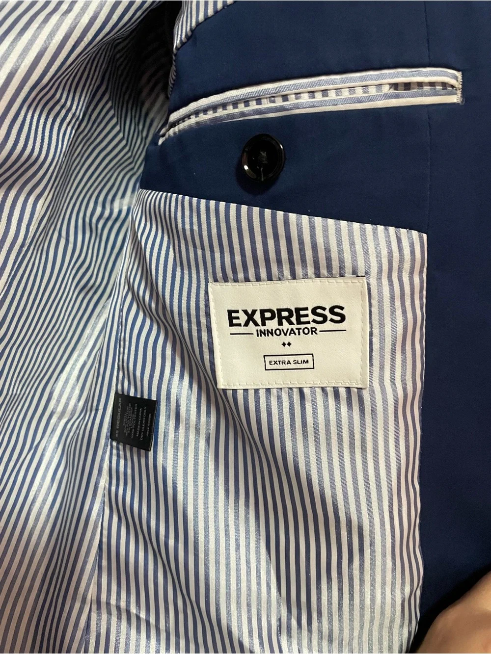 Express innovator Men's cobalt Blue Two-Button Blazer